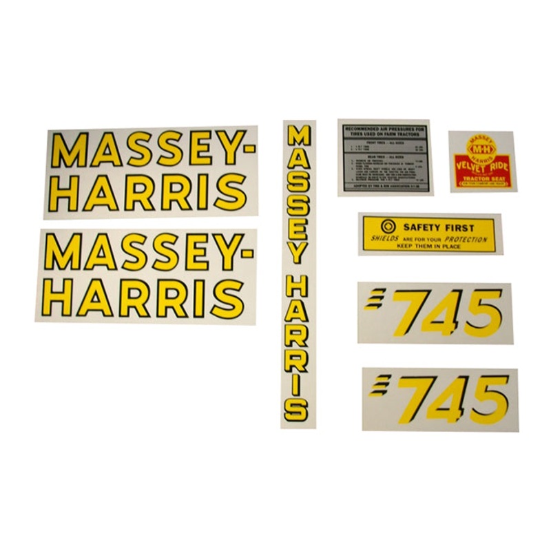 Decal Set for Massey Harris 745 Mylar
