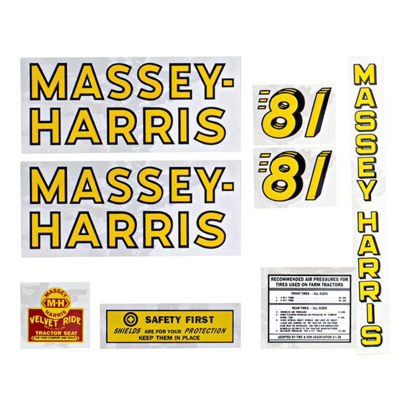 Decal Set for Massey Harris 81 Mylar