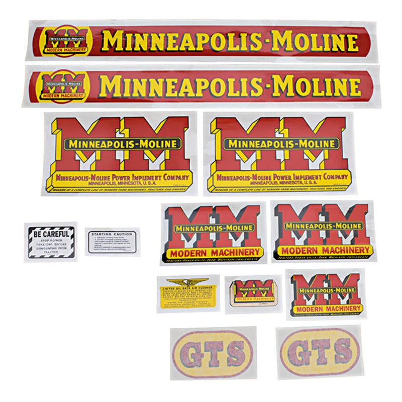 Decal Set for Minneapolis Moline GTS Mylar