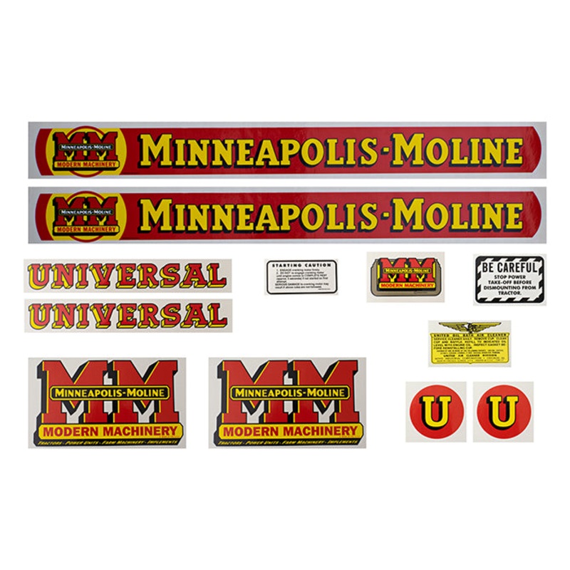 Decal Set for Minneapolis Moline U Mylar