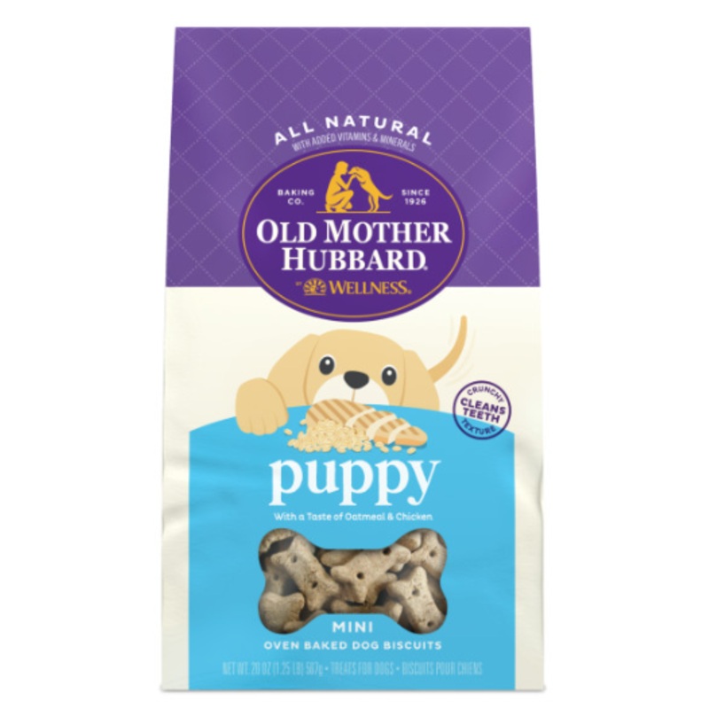 Old Mother Hubbard by Wellness Classic Puppy Natural Mini Oven-Baked Biscuits Dog Treats, 20-oz bag