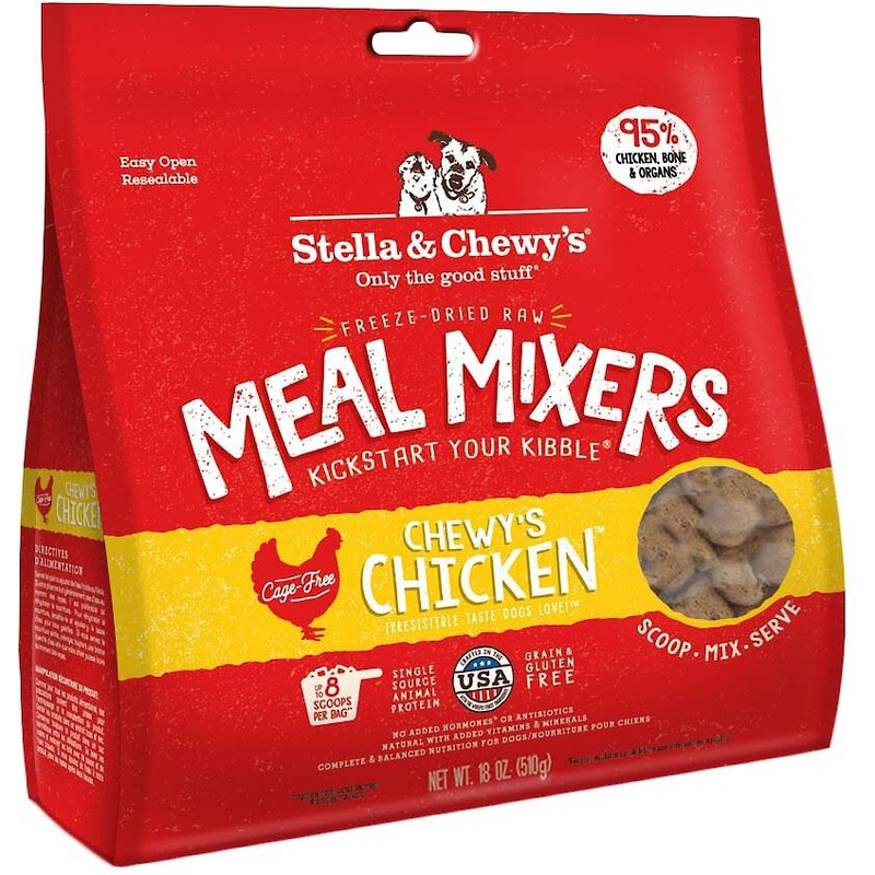 Stella & Chewy’s Chewy’s Chicken Meal Mixers Freeze-Dried Raw Dog Food Topper, 18-oz bag