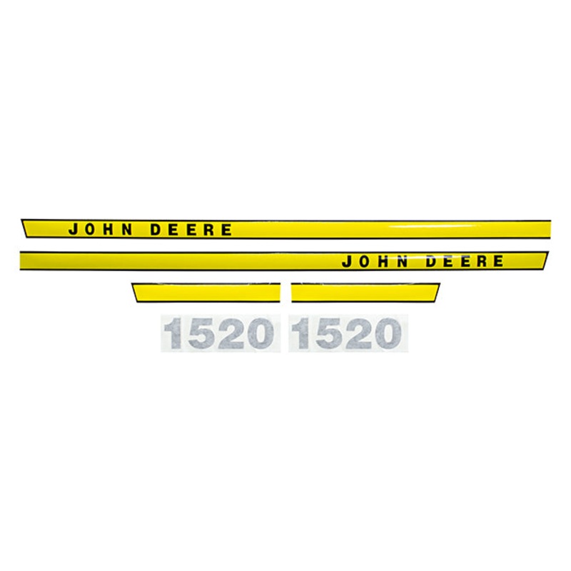Decal Set for John Deere 1520 Mylar – Hood Only