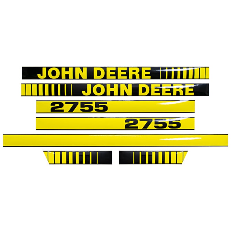 Decal Set for John Deere 2755 Mylar – Hood Only