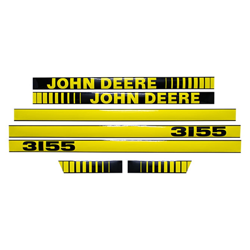 Decal Set for John Deere 3155 Mylar – Hood Only