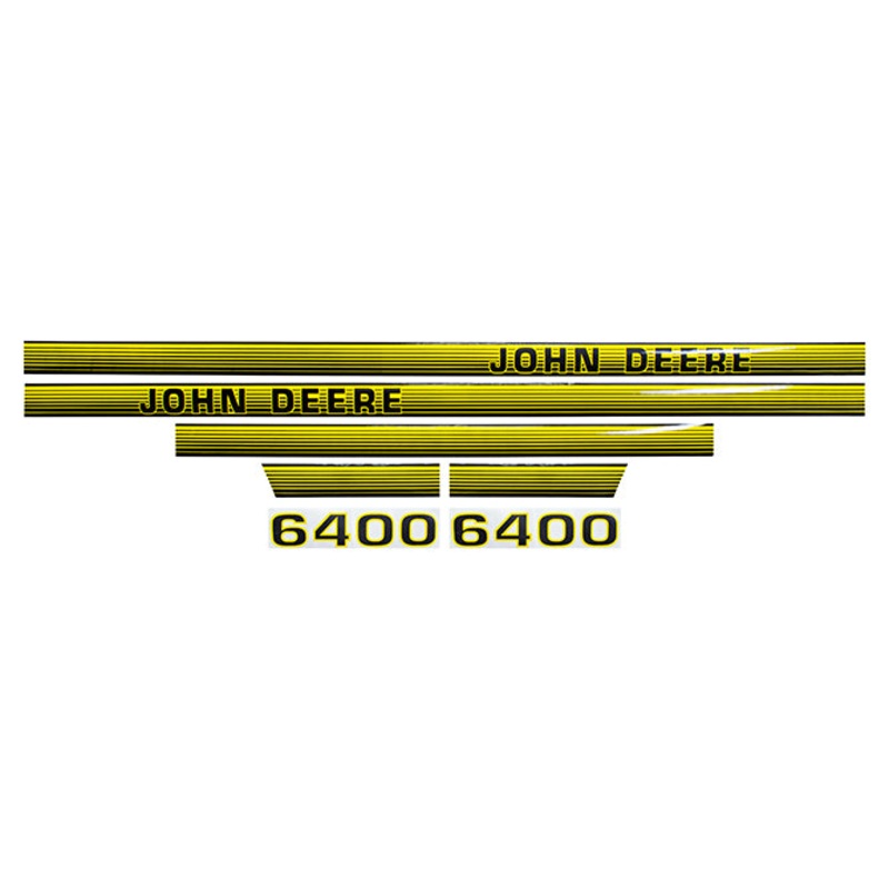 Decal Set for John Deere 6400 Mylar – Hood Only