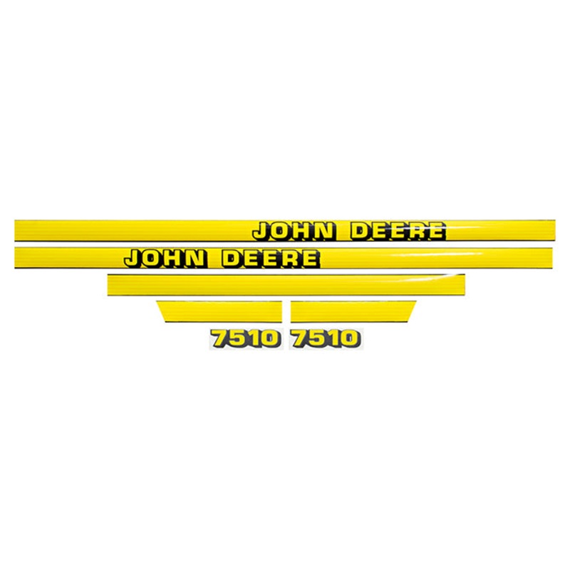 Decal Set for John Deere 7510 Mylar – Hood Only