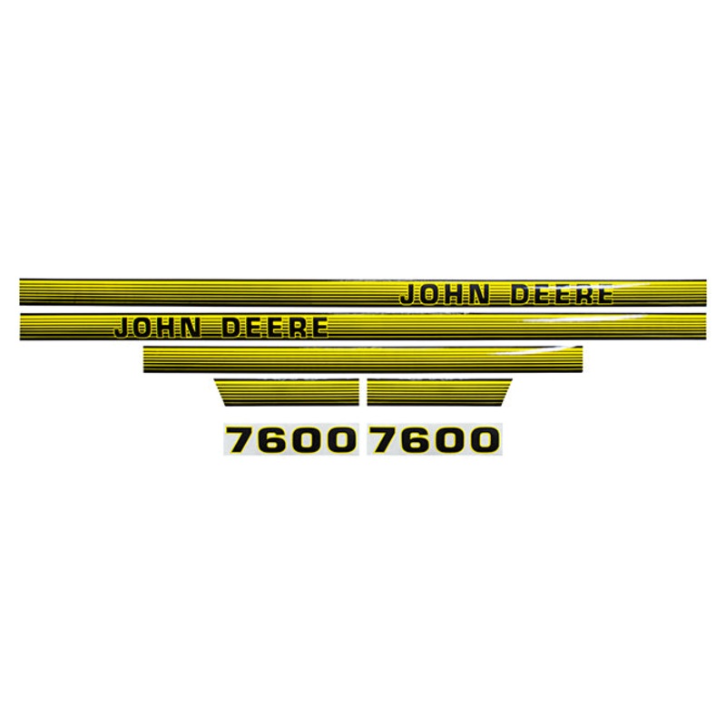 Decal Set for John Deere 7600 Mylar – Hood Only