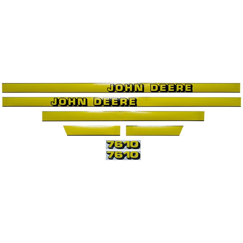 Decal Set for John Deere 7610 Mylar – Hood Only