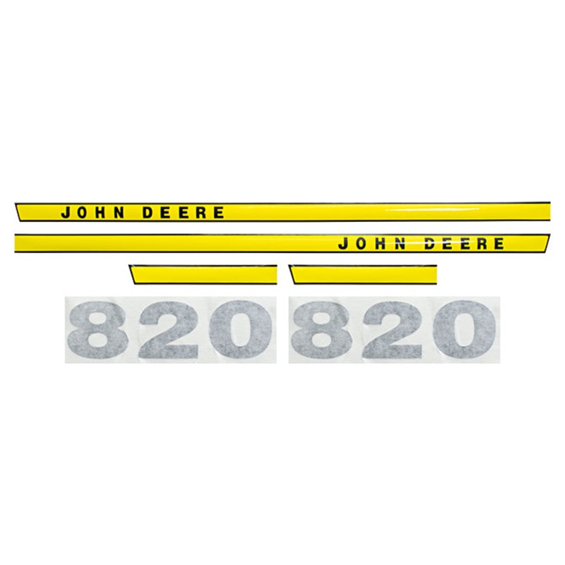 Decal Set for John Deere 820 (3-Cyl) Mylar – Hood Only