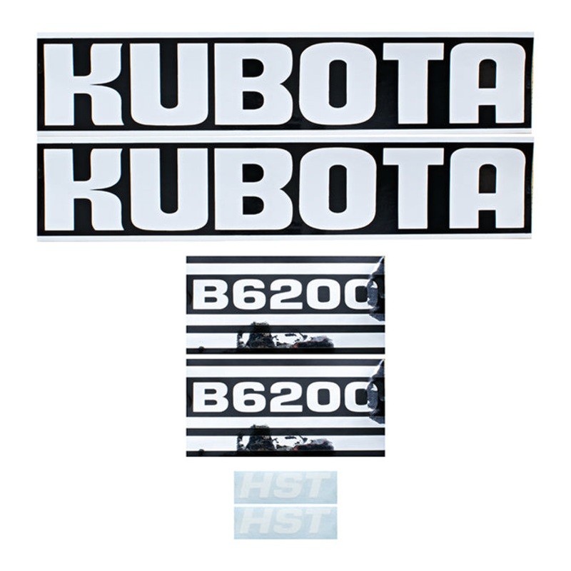 Decal Set for Kubota B6200 Mylar – Hood Only