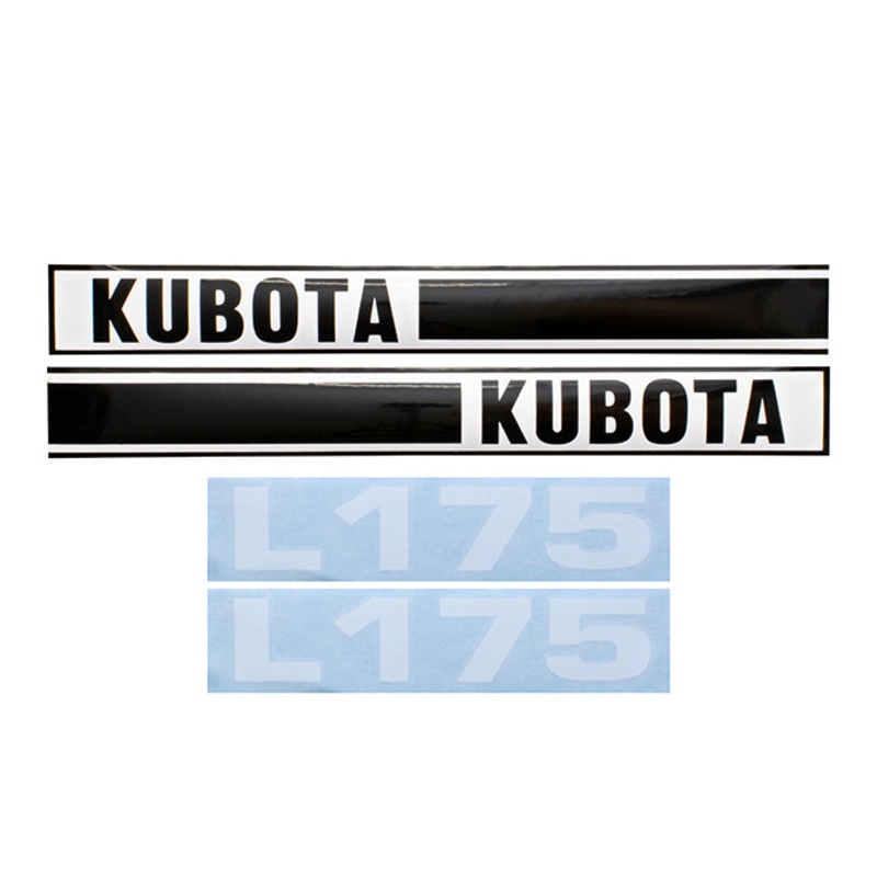 Decal Set for Kubota L175 Mylar – Hood Only