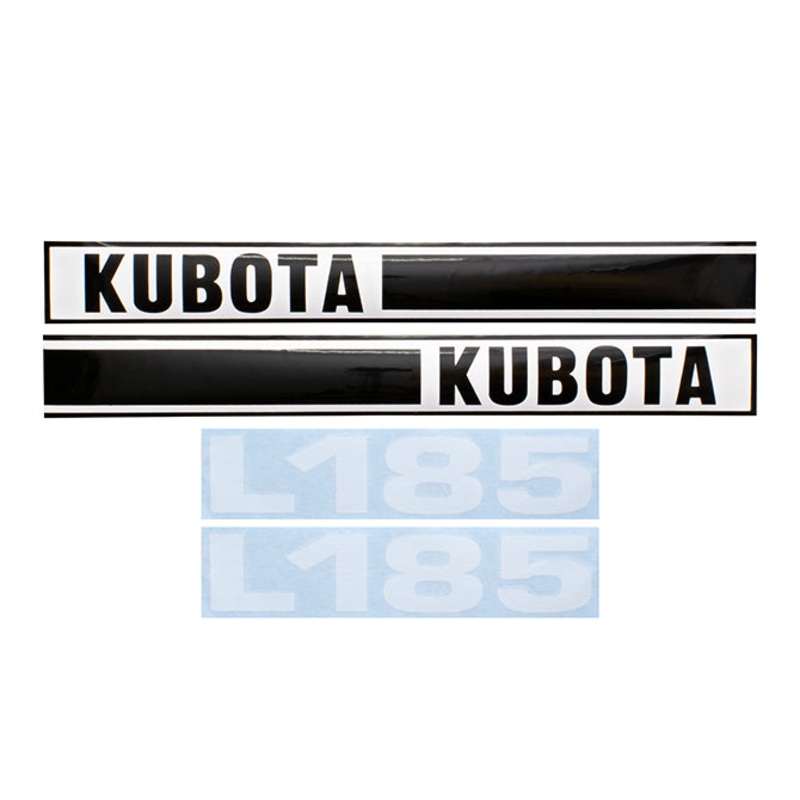 Decal Set for Kubota L185 Mylar – Hood Only