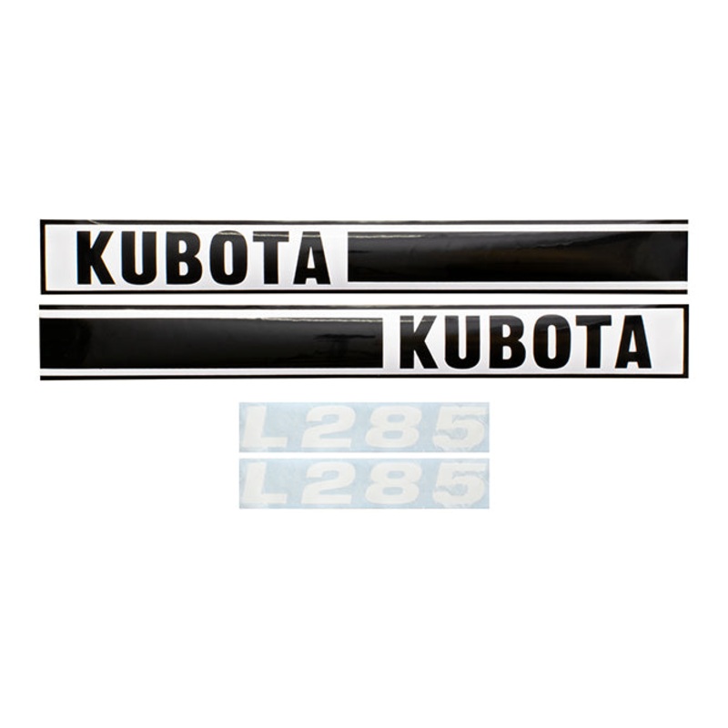 Decal Set for Kubota L285 Mylar – Hood Only