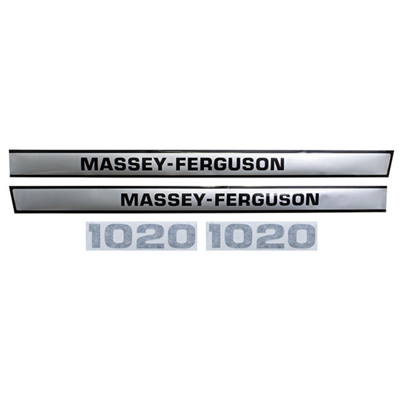 Decal Set for Massey Ferguson 1020 Mylar – Hood Only