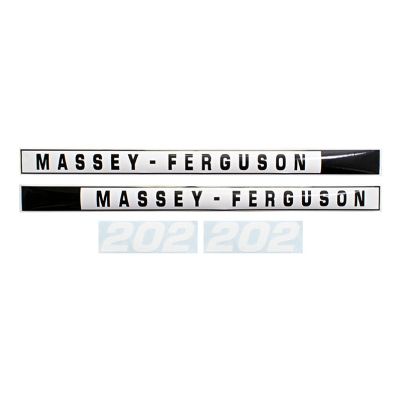 Decal Set for Massey Ferguson 202 Mylar – Hood Only