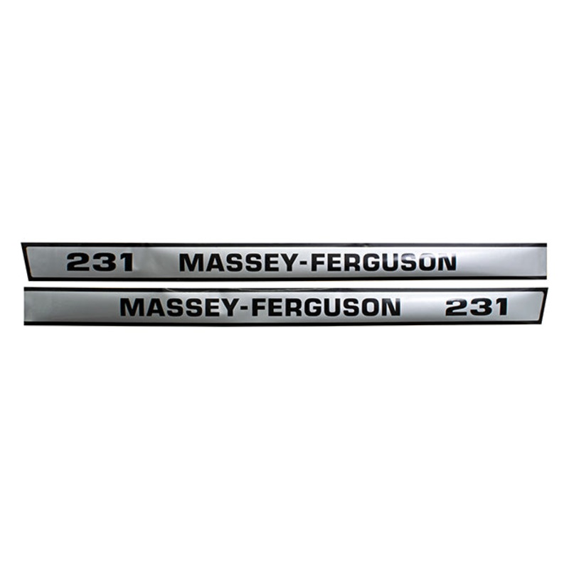 Decal Set for Massey Ferguson 231 Mylar – Hood Only
