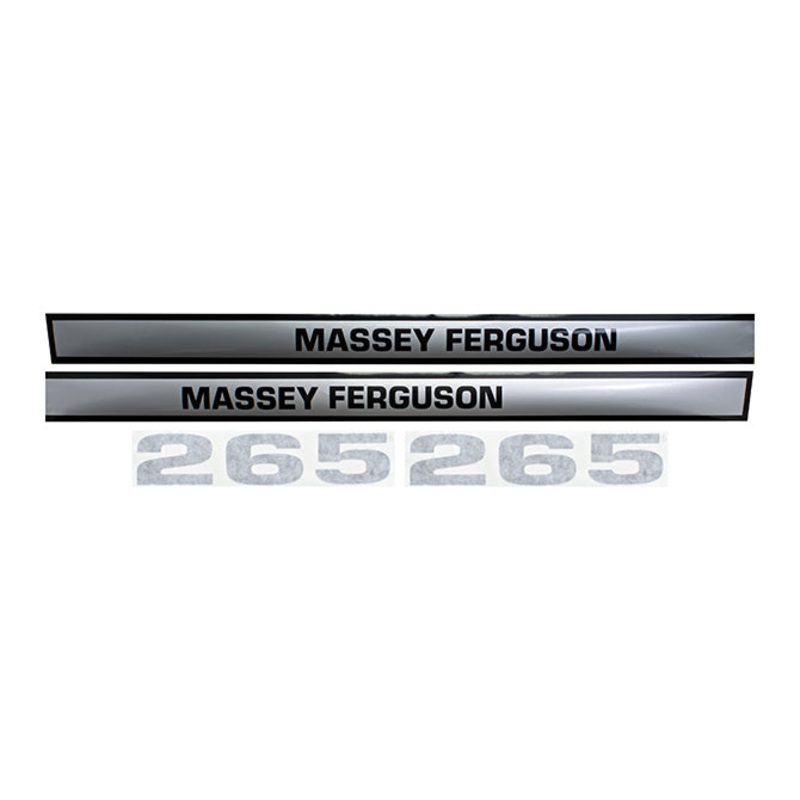 Decal Set for Massey Ferguson 265 Mylar – Hood Only