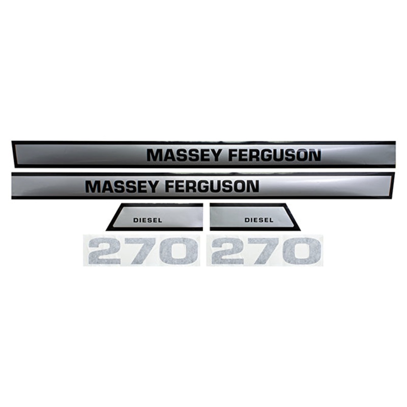 Decal Set for Massey Ferguson 270 Mylar – Hood Only
