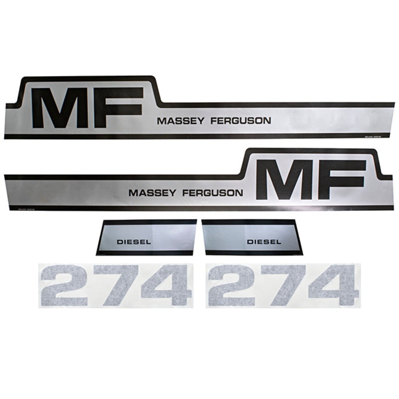 Decal Set for Massey Ferguson 274 Mylar – Hood Only