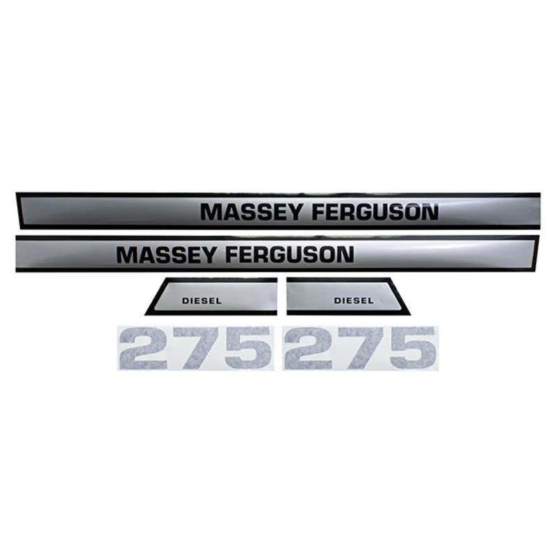 Decal Set for Massey Ferguson 275 Mylar – Hood Only