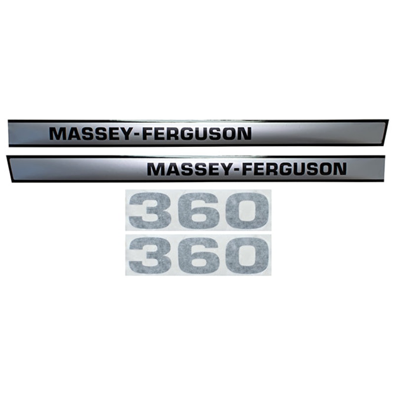 Decal Set for Massey Ferguson 360 Mylar – Hood Only