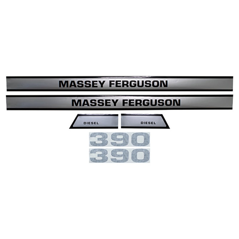 Decal Set for Massey Ferguson 390 Mylar – Hood Only