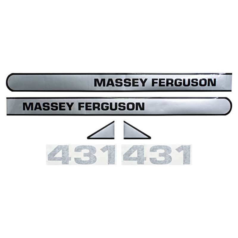 Decal Set for Massey Ferguson 431 Mylar – Hood Only