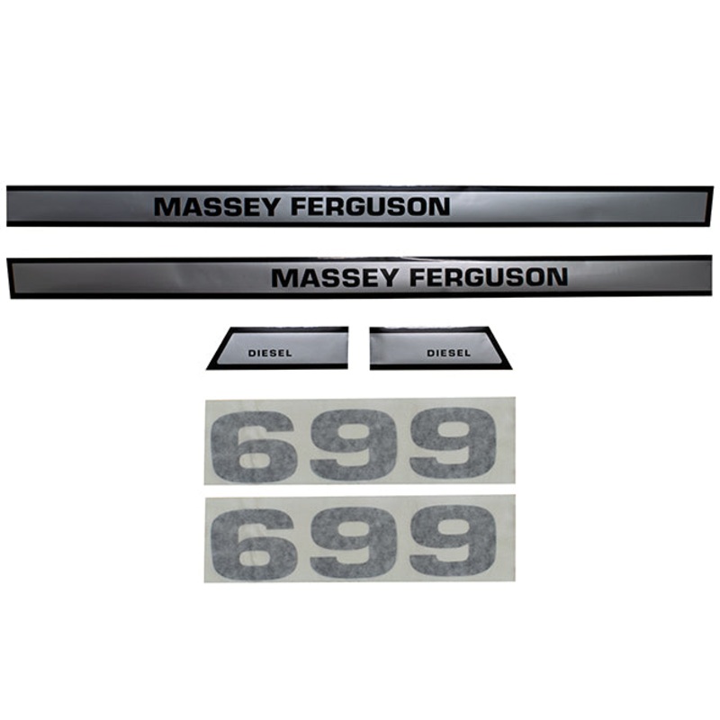 Decal Set for Massey Ferguson 699 Mylar – Hood Only