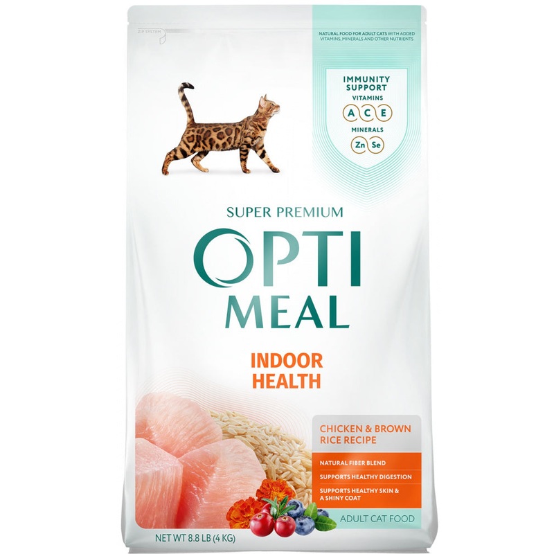 Optimeal Indoor Health Cat Chicken & Brown Rice Recipe Dry Cat Food