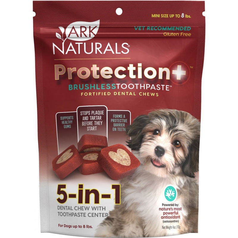 Ark Naturals Protection  Brushless Toothpaste Dental Chews for Mini Dogs