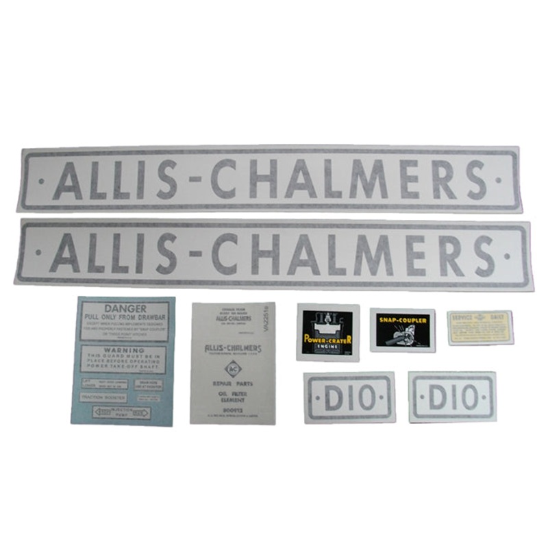 Decal Set for Allis Chalmers D10 (1957-1960) Vinyl