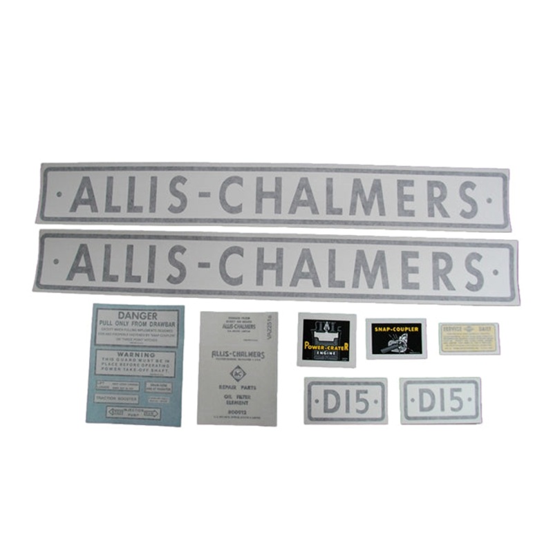 Decal Set for Allis Chalmers D15 (1957-1960) Vinyl