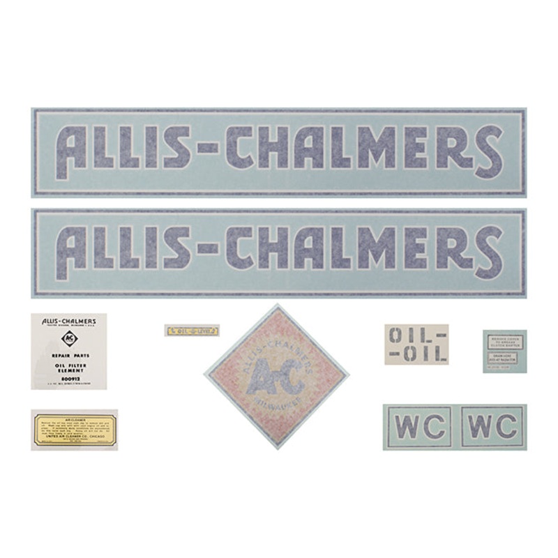 Decal Set for Allis Chalmers WC (1933-1938) Vinyl