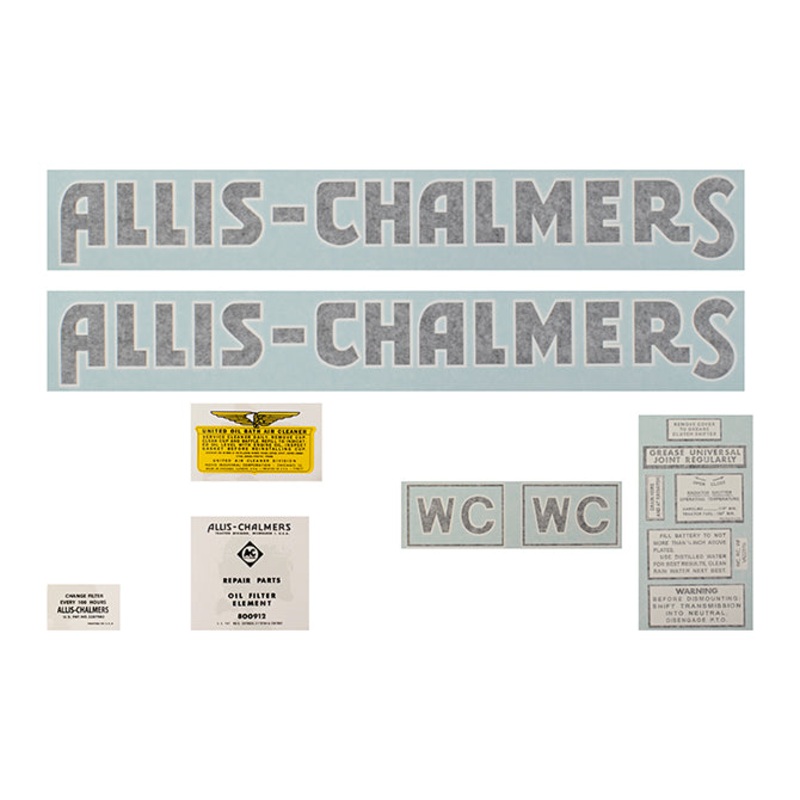 Decal Set for Allis Chalmers WC (1941-1948) Vinyl