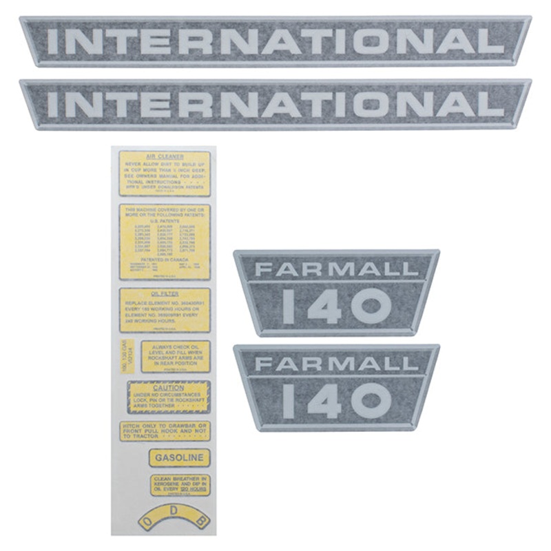 Decal Set for International / Farmall 140 International/Farmall Vinyl