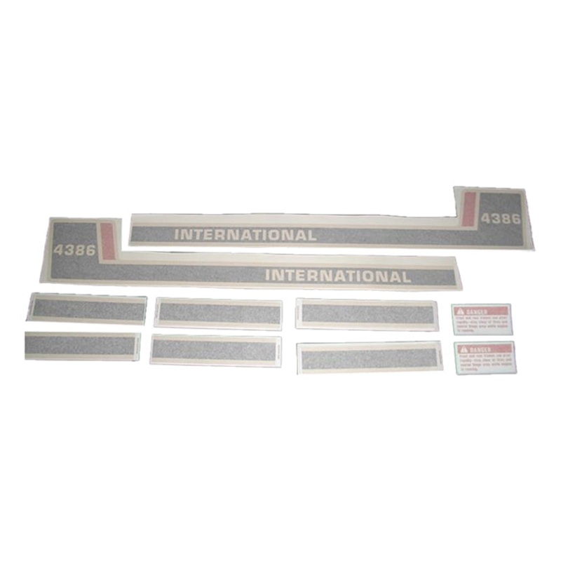 Decal Set for International / Farmall 4386 Tri-Stripe Vinyl -Tri-Stripe – Hood & Cab Decals