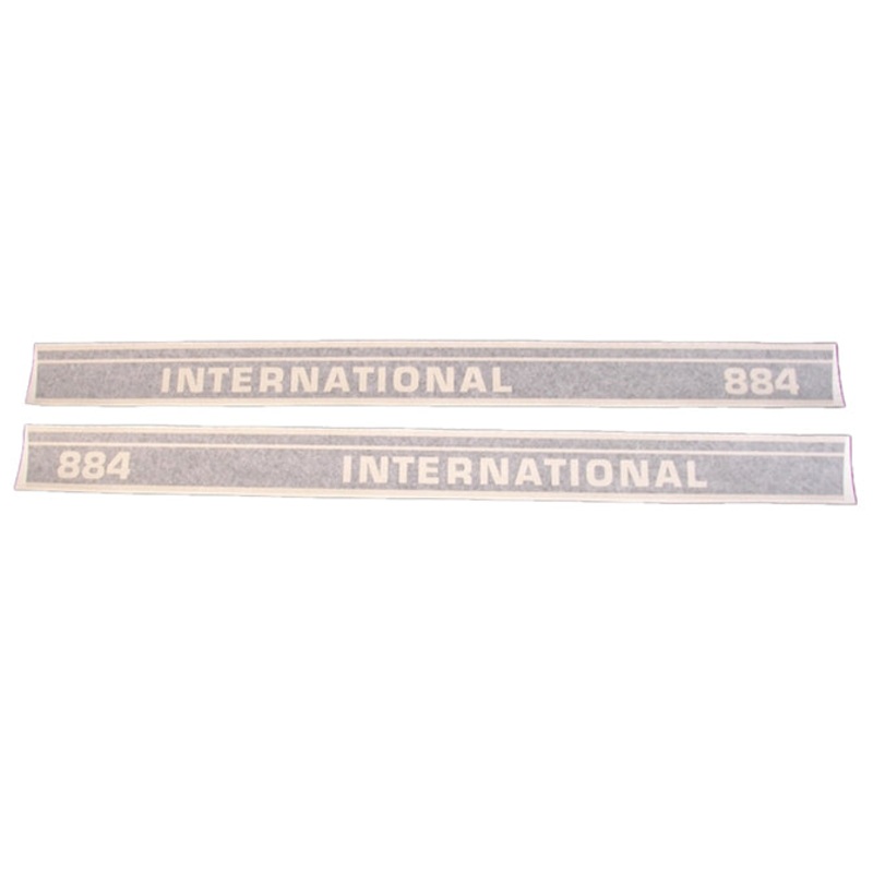 Decal Set for International / Farmall 884 AWD Vinyl – Black (50 1/2) – Hood Only