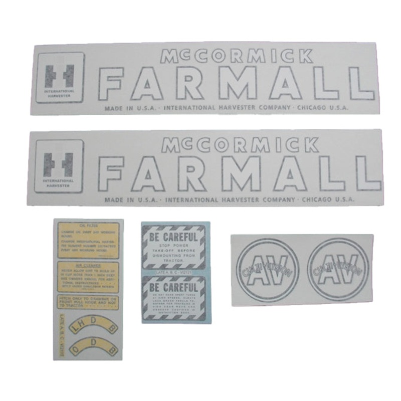 Decal Set for International / Farmall AV Culti-Vision Vinyl