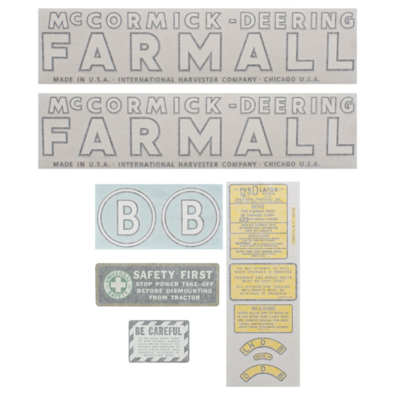 Decal Set for International / Farmall B 1939-1944 Vinyl