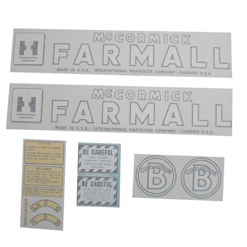 Decal Set for International / Farmall B Culti-Vision Vinyl