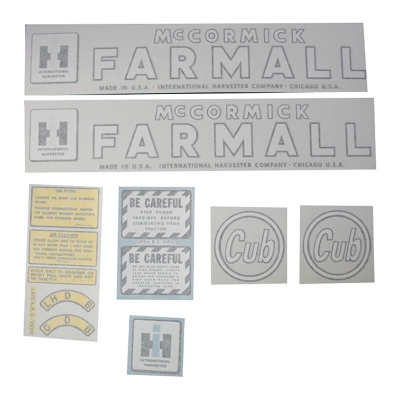 Decal Set for International / Farmall Cub 1947 Vinyl – IH McCORMICK FARMALL – Circle CUB