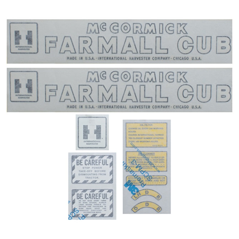Decal Set for International / Farmall Cub 1949-1954 Vinyl – McCORMICK FARMALL CUB