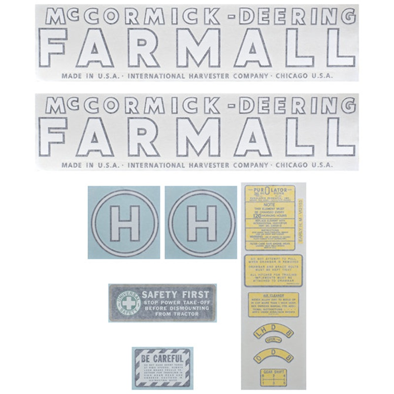 Decal Set for International / Farmall H 1939-1944 Vinyl – McCORMICK-DEERING FARMALL