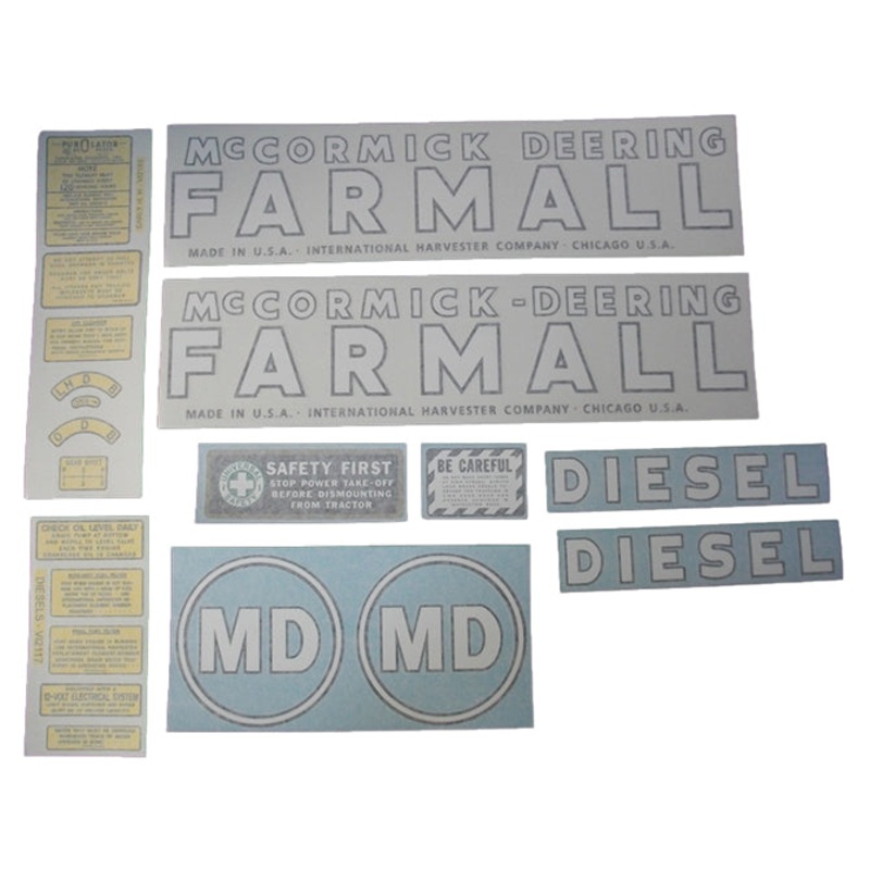 Decal Set for International / Farmall MD 1939-1944 Vinyl – McCORMICK-DEERING FARMALL