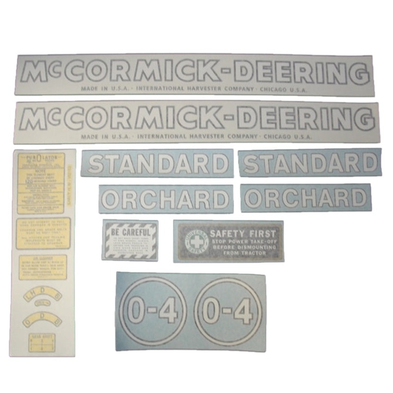Decal Set for International / Farmall O-4 1939-1949 Vinyl – McCORMICK-DEERING