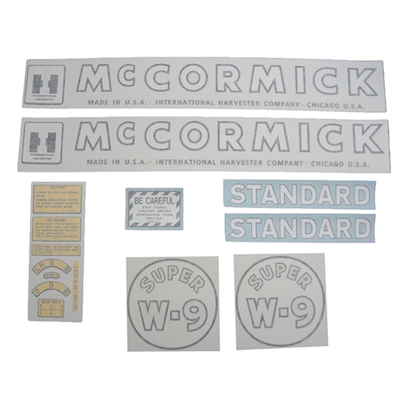 Decal Set for International / Farmall Super W-9 International Vinyl