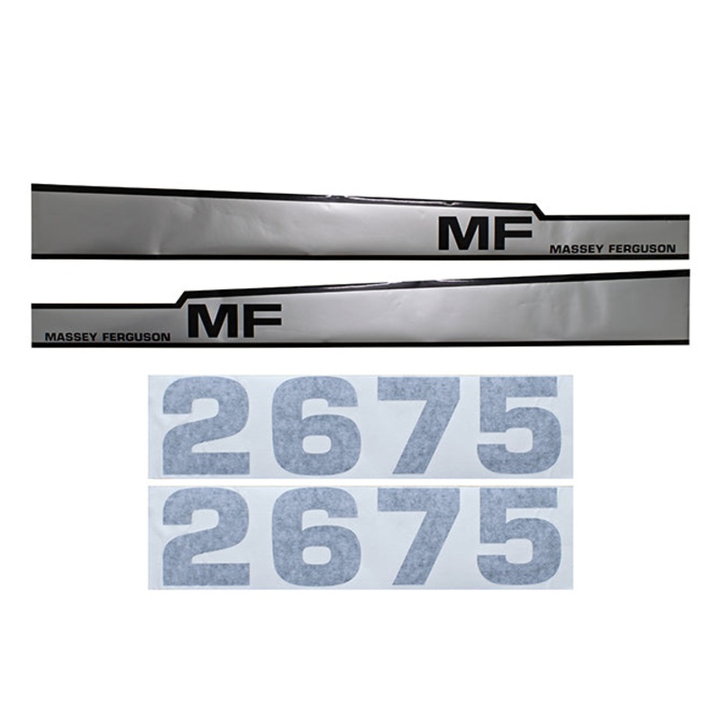 Decal Set for Massey Ferguson 2675 Mylar – Hood Only