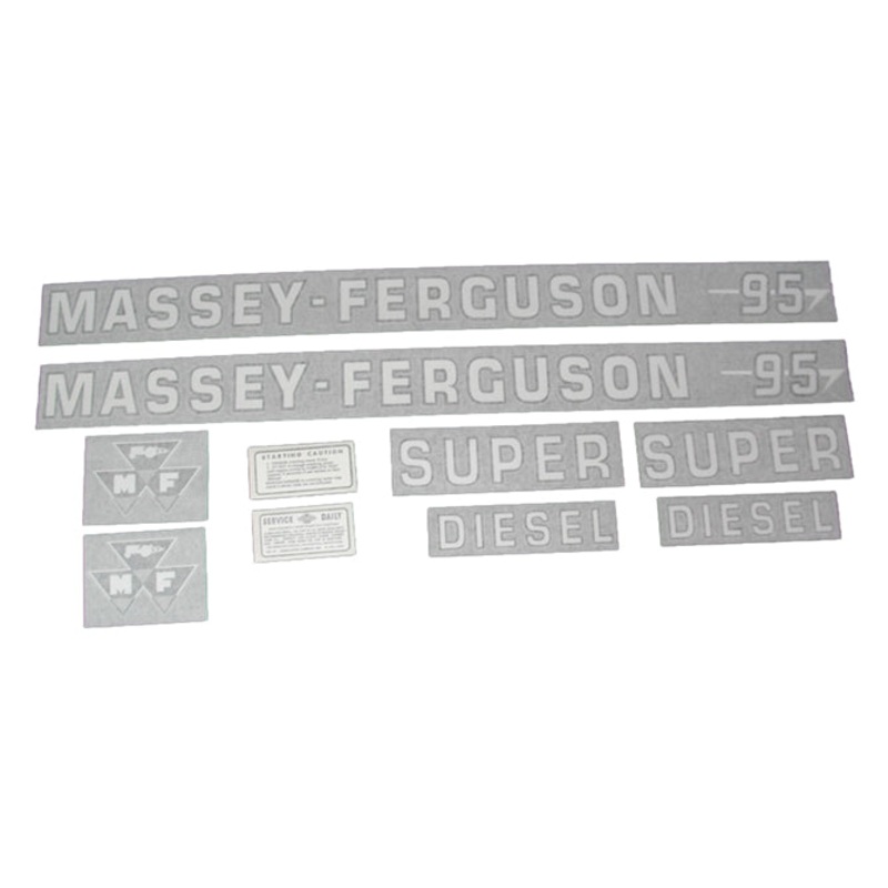 Decal Set for Massey Ferguson Super 95 Diesel Vinyl