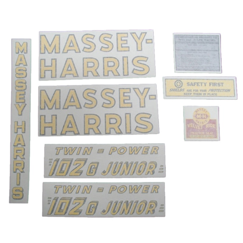 Decal Set for Massey Harris 102 Jr. 102G Junior Twin Power Vinyl